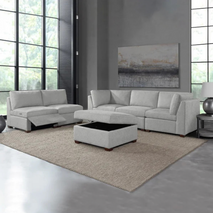 Thomasville Rockford 6-piece Fabric Modular Sectional with 2 Power Footrests