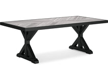 Beachcroft Outdoor Dining Table and 4 Chairs and Bench (PKG016790)