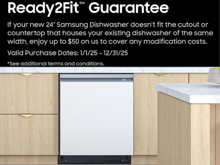 SAMSUNG BESPOKE 24" BI Dish Wht (DW80BB707012AA)
