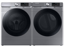 SAMSUNG 7.5 Cubic Foot Front Load Electric Dryer Platinum (DVE45B6300P)
