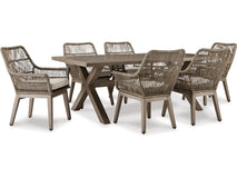 Beach Front Outdoor Dining Table and 6 Chairs (PKG014897)