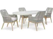 Seton Creek Outdoor Dining Table and 4 Chairs (PKG016266)