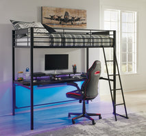 Broshard Twin Loft Bed with Desk (B075-160)